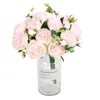 Dekorative Blumen Kränze Seide Künstliche Blume Rose Pfingstrose Bouque Home Dekoration Braut Halten Hochzeit Dekor Blumenstrauß DIY Fake Arrangement 231207