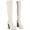 Stiefel Schwarz Damen Oberschenkel Hohe Plattform Sexy Heels Overknee Weibliche Fetisch Party Tanzschuhe Damen