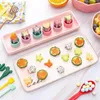 Candele Set tagliasabbia per bambini Dinosauro carino Pane Biscotti Cibo Frutta Raccoglitrice Forchetta Stampo Scuola Bento Lunchbox Accessori 231206