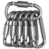 Carabiners 4pcs Carabiner مجموعة للبقاء على قيد الحياة في المخيم EDC في الهواء الطلق مقطع سبيكة الألومنيوم الكاريبينات التكتيكية Hook Karabiners 231206