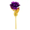 Stock Gold Foil Plated Rose Artificial Long Stem Flower Creative Gifts for Lover Wedding Christmas Valentines Mothers Day Home 1207