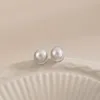 Boucles d'oreilles en argent Sterling S925 pour femmes, perles d'eau douce naturelles, ovales, bijoux de luxe, Design, cadeau pour fille, fête, Banquet