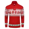 ラルフセーターの男性クリスマスセーター醜いニットクリスマスセーターカジュアルスノーフレークプルオーバーニットウェア177