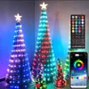 Kerstversiering 5/10/20M RGBIC Dreamcolor Fairy Lichtslinger met Smart Bluetooth App Controle Kerstboom Fairy Light Garland Decoratielamp 231207