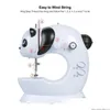 Woonkamermeubilair Fanghua Mini Panda Naaimachine Huishoudelijke Mtifunction Dubbele draad en snelheid - Arm Crafting Herstellen Drop Delivery Dh67X