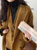 Женское шерстяное пальто LANMREM, роскошное шерстяное пальто для женщин, двусторонние кашемировые пальто, две одинаковые женские длинные модные одежды 2R8142 231206