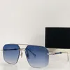 Óculos de sol masculinos de marca de alta qualidade Z052, óculos de sol masculinos e femininos de metal sem moldura clássico quadrado champanhe dourado UV400 com caixa original Z052