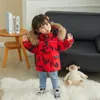 Daunenmantel -30 Grad Kinder Winterkleidung Camouflage Dicke Jacke für kleine Jungen warme rote Mädchen 2-8T