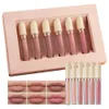 Lip Pencils 6 Pack matte rose lip gloss nude lipstick is not easy to touch the glaze set 231207