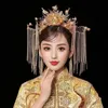 Couvre-chef Accessoires pour cheveux Ensemble de mariage traditionnel chinois pour les mariées Hanfu Perles Glands Diadèmes Couronnes Femmes Décoration Vintage 231207