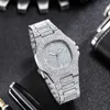 Montres-bracelets Montre de ceinture en acier diamant Luxueux Quartz Dialy Dames Cadeau de la Saint-Valentin pour homme