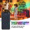 Décorations de Noël 20M RGB Smart Bluetooth Contrôle USB LED Guirlandes Extérieures App Télécommande LED Guirlande Fée Lampe Décor D'arbre De Noël 231207