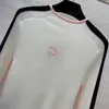 Maglioni firmati per donna Abbigliamento Maglione da donna Patchwork di colore a contrasto Alta elasticità Camicia base sottile Maglia a maniche lunghe Top Maglione firmato Donna