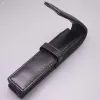 Preços de atacado por atacado material escolar boa qualidade canetas caso presente caneta saco de couro preto famoso pu bolsas de couro genuíno ll