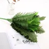 Dekorativa blommor Fake Greenery Green Leaves Artificial Plastic Plants Outdoor Grass Wall Home Garden Wedding Table Party Decoration