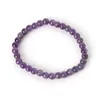 Bracciale con perline sciolte in pietra naturale da 6 mm, bracciale da uomo, potere, fascino, energia, yoga, mala, braccialetti elasticizzati per le donne