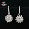 Baifu Jewelry – boucles d'oreilles en moissanite, coupe portugaise Def Vvs Halo, or 18 carats