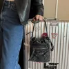 Mode gewaschene Denim Schulter Frauenbag Crossbody Mini Handy Bag Coin Geldbörse 122223a