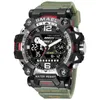 designer watch montres SMAEL Outdoor Tactique Hommes Alliage Style Militaire Montre Night Glow Étanche Double Affichage Quartz Montre Électronique