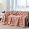 Одеяла из искусственного меха кролика, плюшевое одеяло, зимнее тепло, супер удобная кровать, роскошный теплый чехол для дивана, высокое качество, 231207