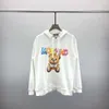 2024 Hösten/vintern Ny Moschino M Family Round Neck Printed Balloon Bear Pattern Hoodie Women's Loose Top