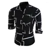 Camisas casuais masculinas estilo britânico camisa de manga comprida slim fit manga comprida