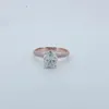 Bague Moissanite en or 14 carats 7x9mm, glace pilée, forme ovale hybride, fiançailles, Halo diamant, anneaux de mariage