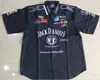 Męskie koszulki na zewnątrz T-shirty F1 Casual Racing Suit Auto Repair Piękno Krótkie rękawowe koszula Czarna C176 Kajk