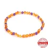 Pendants Children's Amethyst Amber Necklace Natural Irregular Baltic Teething Lab Tested Anti Inflammatory Gemstone