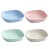 Servis uppsättningar 4 st. Tray Lightweight Bowls Plate Polypropylen (PP) Hållbar benroman sallad