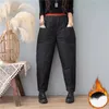 Calças femininas s inverno baggy para baixo algodão harem quente tornozelo fofo casual pantalones grosso elástico cintura alta mulheres oversize calças 231206