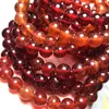 Meihan – pierres précieuses en vrac, pyrope naturel, grenat Orange, perles rondes lisses pour la fabrication de bijoux, Design DIY