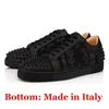 2024 NOWOŚĆ PROJEKTOWANYCH LUXURY CHRISTIANS Red Bottoms Buty swobodne bocheere nijeki niskie Vieira Spikes Studed Mens Women Paris Made we Włoszech Trenerów Bottom Big Size 13