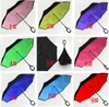 Reverse Umbrellas Windproof Reverse Layer Inverted Umbrella Inside Out Stand Windproof Umbrella Inverted Umbrellas sea shippin