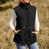 Kvinnors västar Comfy Fashion Jacka Coat quiltad Vest Waistcoat Midja Tops Winter Women Zip Up Brand Lady Gilet Holiday