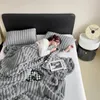 毛布の模倣ウサギベルベット秋の暖かいベッド毛布暖かさコーラルフリースソファスロー快適なシーツ冬231207
