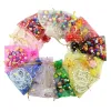 Cute Jewelry Pouch Small Drawstring Bags Wedding Party Favor Package Transparent Dry Flower Charm Christmas Candy Chocolate Packing Bag 1207