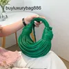 Bolso de mano para mujer Botteg Venet con forma de fideos, doble nudo a la moda, elegante bolso de Diseñador de Bolsos, tejido a mano, creativo