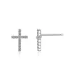 Fashion S925 Silver Moissanite Diamond Earrings Cross Studs Women Classic Fine Jewelry Gift