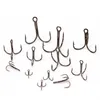 Fishing Hooks 100PCS Replaceable Fish Hooks High Carbon Steel Treble Hooks Fishing Tackle Fishing Accessories 10# 12# Optional 231207