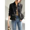 Women's Jackets Women Small Wool Jacket Coat 2023 Autumn Short Black Tweed For Office Lady Cashmere