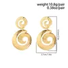 Dangle Earrings Vintage Women Metal Striped Spiral Drop Earring Punk Geometric Gold Color Party Jewelry Accessories