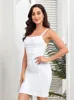 Casual Dresses Beaukey Sexig Summer White Bandage Dress Women Runway BodyCon XL Club Coctail Evening Party Vestidos
