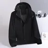 Herrjackor Autumn Winter Men casual dragkedja jacka rockar fleece fodrad solid lös varm huva vindbrytare manlig vindtät utkläder