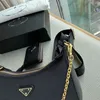 Classic Re-edition 2005 Designer Bag Luxury Saffiano Leather Handbag Fashion Hobo Shoulder Bag Golden Chain Cross Body Purse 3 Pieces Set Shopping Clutch Wallet 21 cm