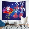 Tapestries Blue Christmas Tapestry Wall Hanging Big Size Room Decor Aesthetic House Bedroom Decoration Hanger Cloth Soft Smooth Printed 231207