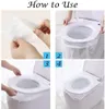 New Other Bath Toilet Supplies 6/50PCS 2023 Disposable Toilet Seat Cushion Portable Waterproof Toilet Cover Seat Cushion Bathroom Waterproof Travel Toilet Cove