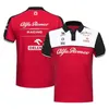 T-shirts pour hommes Vêtements de course 2023 Nouvel uniforme de l'équipe Alpha Romeo F1 Racing Polo à manches courtes pour hommes Costume de voiture 0b04