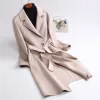 OC000245# jesienne i zimowe wełniane kaszmirowe płaszcz wełniany dla kobiet w chińskim stylu prostym opakowaniem BJ