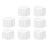 Disposable Table Covers 8 Pack Round Tablecloth 84 Inch White Disposable Table Covers PEVA Waterproof Plastic Round Tablecloths White 231206